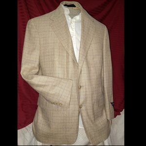 New TOMMY HILFIGER Sport Coat 40R Wool/Silk Beige